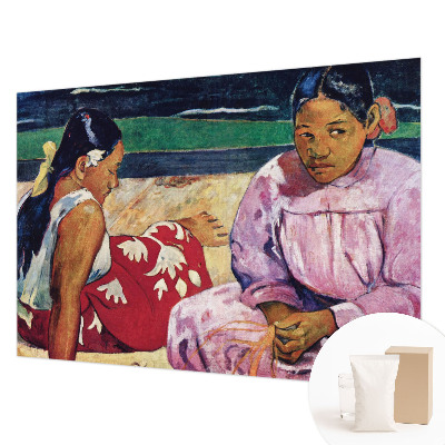 Modern wall mural with a beach scene