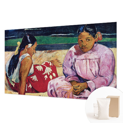 Modern wall mural with a beach scene