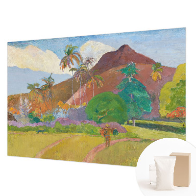 Modern wall mural for bedroom featuring an exotic nature design