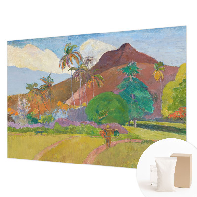 Modern wall mural for bedroom featuring an exotic nature design