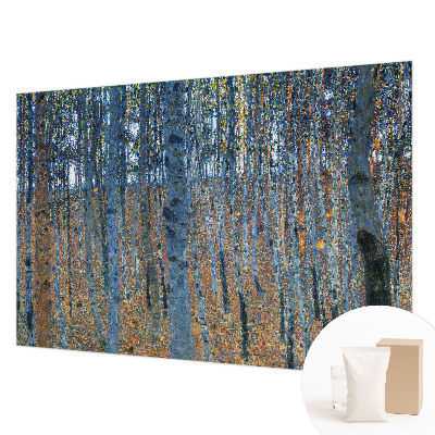 High quality photo wallpaper with a birch forest motif