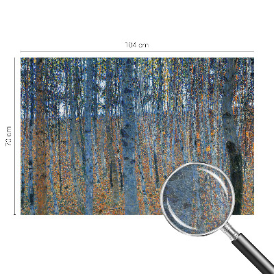 High quality photo wallpaper with a birch forest motif