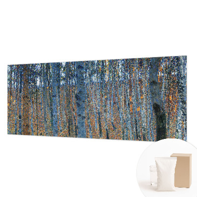 High quality photo wallpaper with a birch forest motif