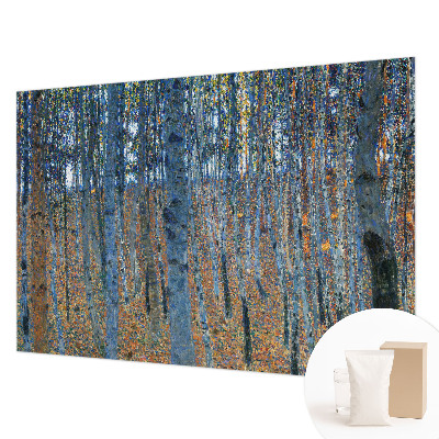 High quality photo wallpaper with a birch forest motif