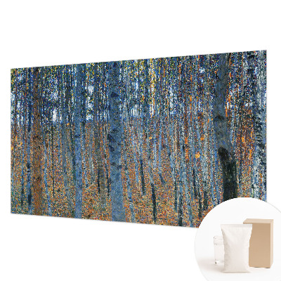 High quality photo wallpaper with a birch forest motif