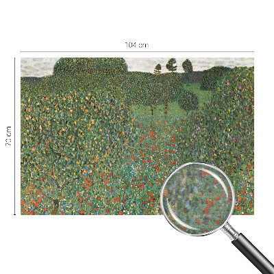 Decorative wall mural for living room with a flower meadow design