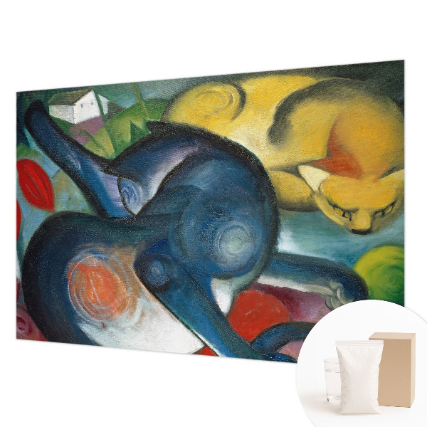 Non-woven photo wallpaper featuring cat artwork