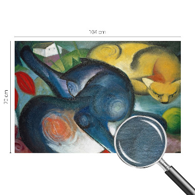 Non-woven photo wallpaper featuring cat artwork