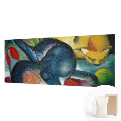 Non-woven photo wallpaper featuring cat artwork