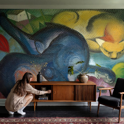 Non-woven photo wallpaper Cat art