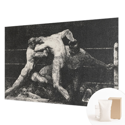 Wall mural featuring a boxers' duel