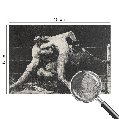 Wall mural featuring a boxers' duel