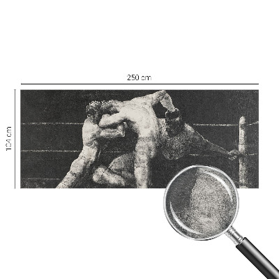 Wall mural featuring a boxers' duel