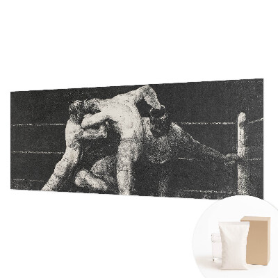Wall mural featuring a boxers' duel