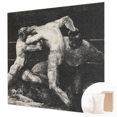 Wall mural featuring a boxers' duel