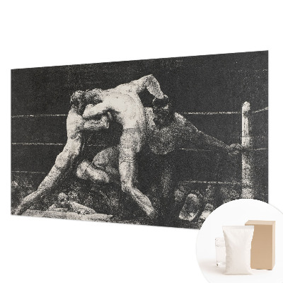 Wall mural featuring a boxers' duel