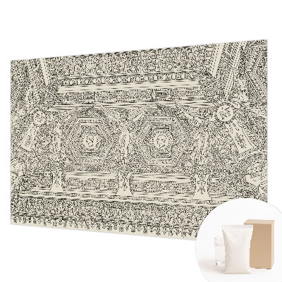 Wall mural for bedroom with a classic ornamental pattern