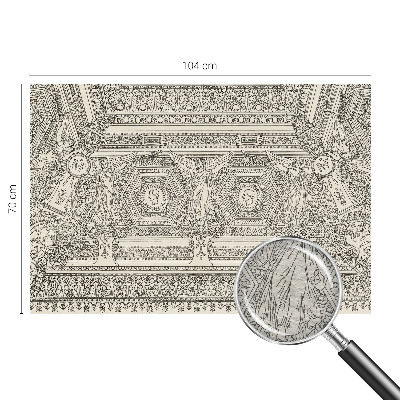 Wall mural for bedroom with a classic ornamental pattern