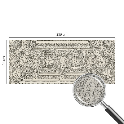 Wall mural for bedroom with a classic ornamental pattern