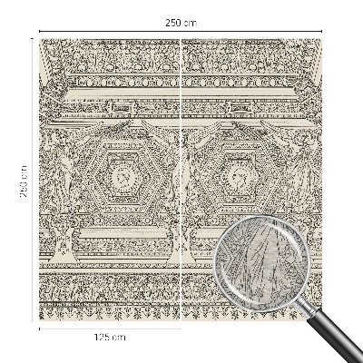 Wall mural for bedroom with a classic ornamental pattern