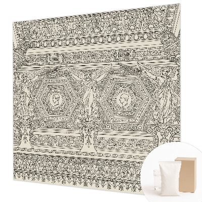 Wall mural for bedroom with a classic ornamental pattern