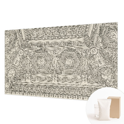 Wall mural for bedroom with a classic ornamental pattern