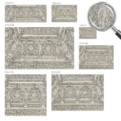 Wall mural for bedroom with a classic ornamental pattern