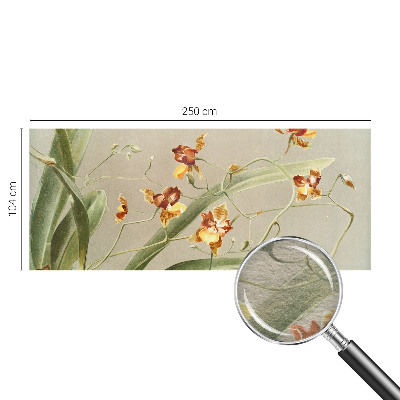 Wallpaper mural for living room featuring a classic orchids design