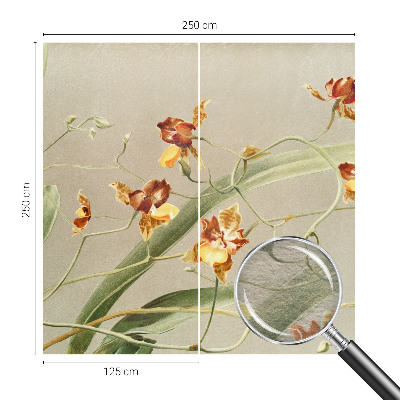 Wallpaper mural for living room featuring a classic orchids design
