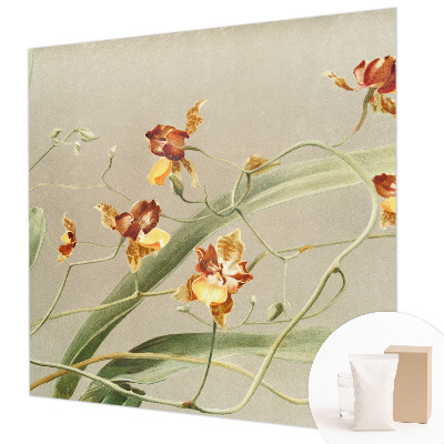 Wallpaper mural for living room featuring a classic orchids design