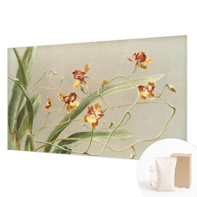 Wallpaper mural for living room featuring a classic orchids design