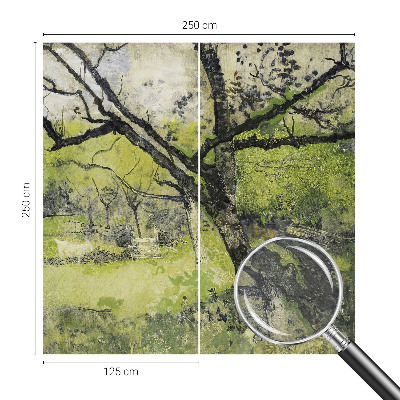 Modern wall mural with a spring park design
