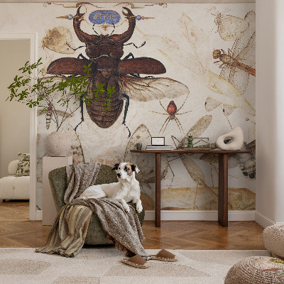 Modern wall mural for bedroom featuring a natural harmony design