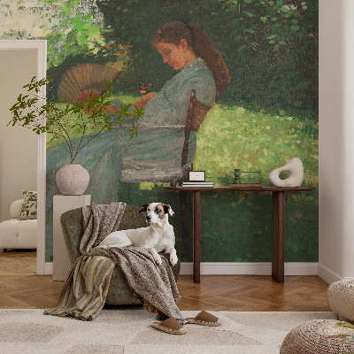 Modern wall mural for living room featuring the Summer Harmony design