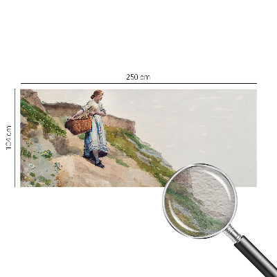 High quality photo wallpaper featuring a female figure in a landscape scene