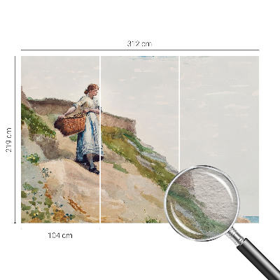 High quality photo wallpaper featuring a female figure in a landscape scene