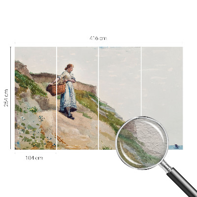 High quality photo wallpaper featuring a female figure in a landscape scene