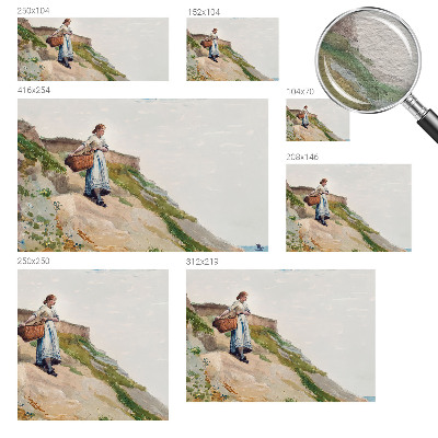 High quality photo wallpaper featuring a female figure in a landscape scene