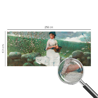 High quality wall mural wallpaper featuring a flowery peace design