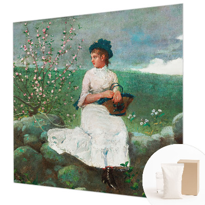 High quality wall mural wallpaper featuring a flowery peace design