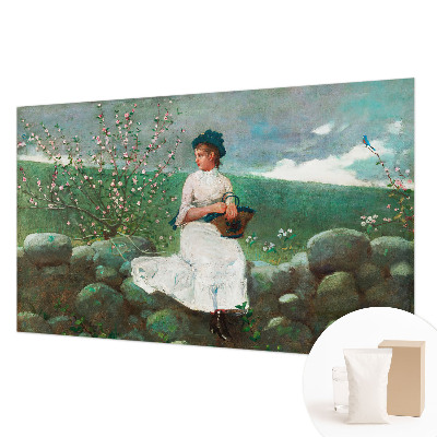 High quality wall mural wallpaper featuring a flowery peace design