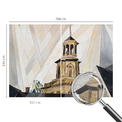 Premium photo wallpaper with an architectural tower design