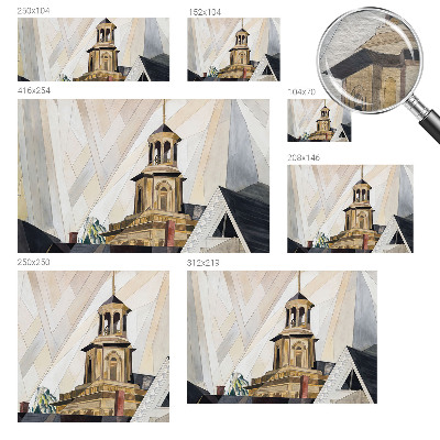 Premium photo wallpaper with an architectural tower design