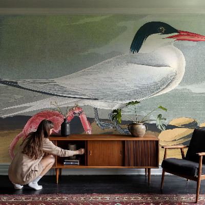 Non-woven wall mural featuring a sea scenery design