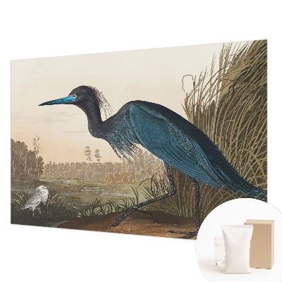 Wall mural for bedroom with a water birds motif