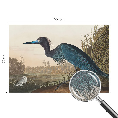 Wall mural for bedroom with a water birds motif