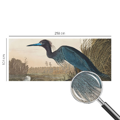 Wall mural for bedroom with a water birds motif