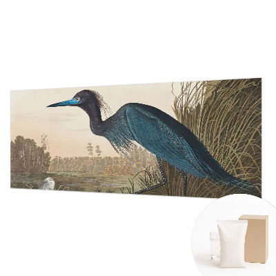 Wall mural for bedroom with a water birds motif