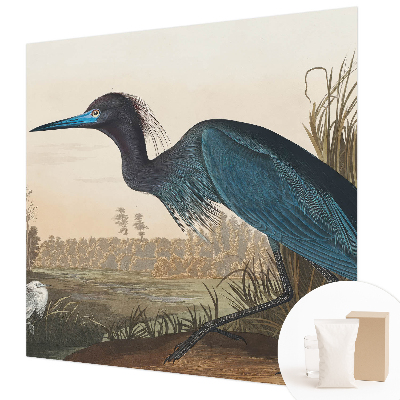 Wall mural for bedroom with a water birds motif