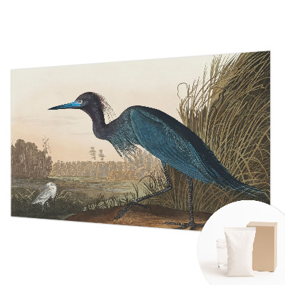Wall mural for bedroom with a water birds motif